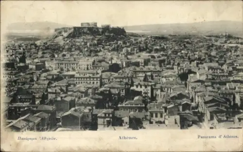 Ak Athen Griechenland, Panorama von  r Blick auf die Stadt