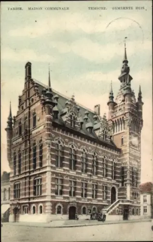 CPA Tamise Temse Temsche Flandre orientale, Maison communale