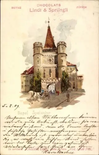 Litho Bâle Basel Stadt Schweiz, Spalentor