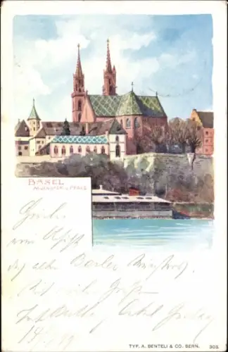 Ak Basel Stadt Schweiz, Münster