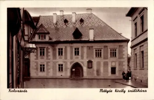 Ak Cluj Napoca Klausenburg Kolozsvar Rumänien,  Mátyás király,  Architektur, 