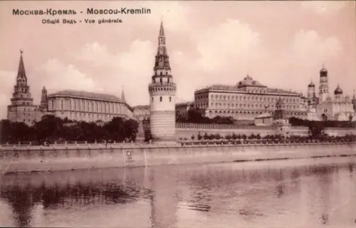 Ak Moskau Russland, Kreml von  Moskauer Kreml, allgemeine Ansicht