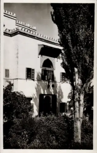Ak Fès Fez Marokko, Hotel Palais Jamai, Fassade, Grand Patio, H. Chipault