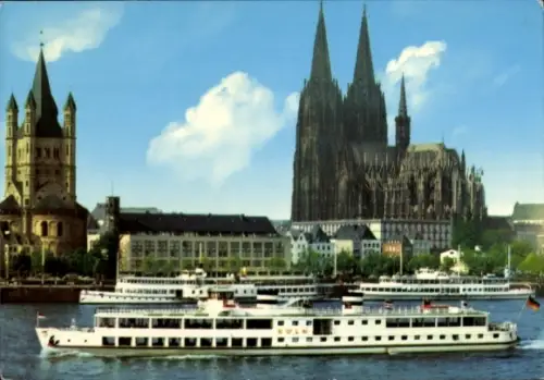 Ak Köln am Rhein, Dom, Dampfer Köln