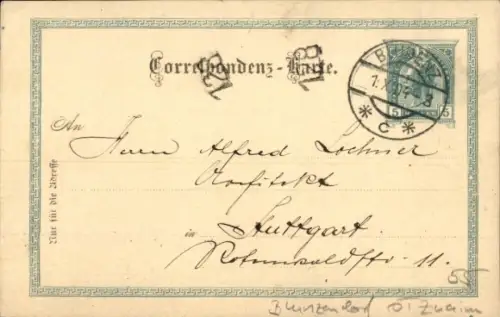 Handgemalt Ak Blunzendorf Znaim, Bludenz, Querschnit eines Hauses