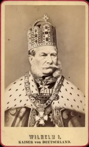 CdV Kaiser Wilhelm I. von Preußen, Portrait, Krone