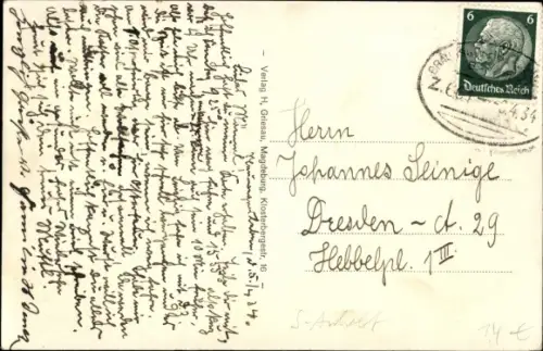 Ak Neuwegersleben Sachsen Anhalt, Kirche, Domäne, Post