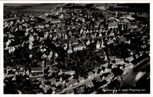 Ak Günzburg an der Donau Schwaben, Fliegeraufnahme