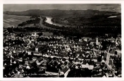 Ak Günzburg an der Donau Schwaben, Fliegeraufnahme