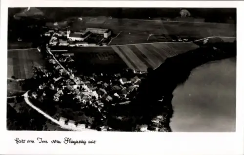 Ak Gars am Inn Oberbayern, Fliegeraufnahme