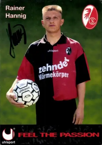 Autogrammkarte Fußballer Rainer Hannig, SC Freiburg, Autogramm