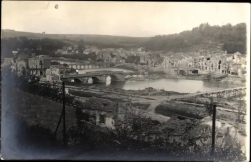 Foto Ak Saint Mihiel Meuse, Zerstörte Mansbrücke, I. WK