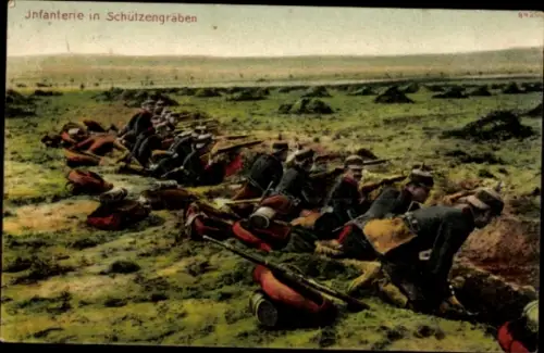 Ak Infanterie in Schützengräben, Gefecht