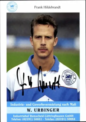 Autogrammkarte Fußballer Frank Hildebrandt, FC Remscheid, Autogramm
