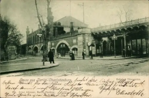Ak Berlin Charlottenburg, Bahnhof Tiergarten