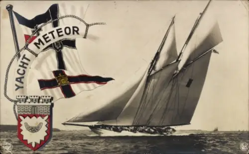 Ak Kaiserliche Yacht SMY Meteor, Kaiserliche Marine, NPG, GLK