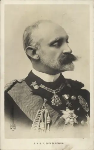 Ak Il Duca di Genova, Portrait, Profilansicht