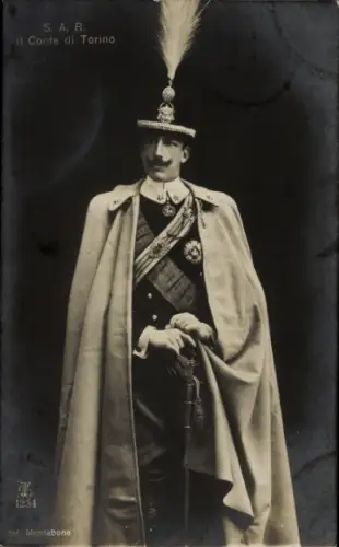Ak Il Conte di Torino, Adel Italien, Vittorio Emanuele di Savoia-Aosta, Portrait
