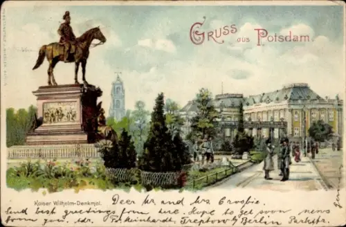 Litho Potsdam,  Kaiser Wilhelm Denkmal