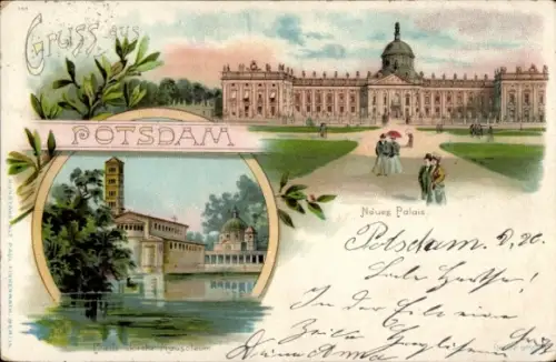Litho Potsdam, Neues Palais, Friedenskirche, Mausoleum