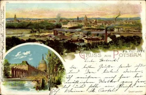 Litho Potsdam, Panorama, Stadtschloss