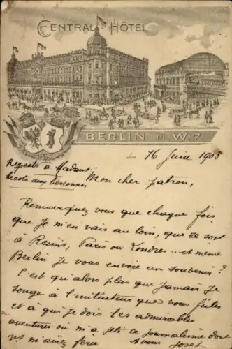 Litho Berlin Mitte, Alexanderplatz, Zentralhotel