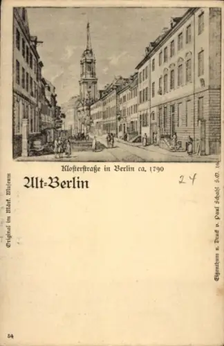 Ak Berlin Mitte, Alexanderplatz, Klosterstraße