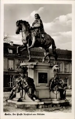Ak Berlin Mitte, Alexanderplatz, Reiterstatue, Großer Kurfürst, monumentales Denkmal