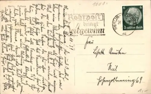 Ak Berlin Mitte, Alexanderplatz, Rathaus