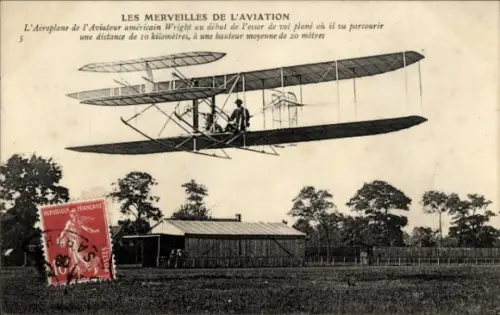Ak La Conquête de l'Air, Aéroplane Wright, Flugpionier