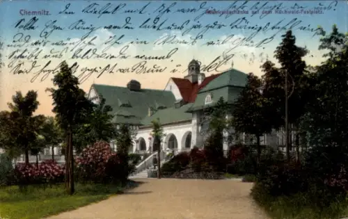 Ak Chemnitz in Sachsen,  Küchwald-Festplatz, farbige 