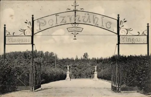 Ak Siegmar Chemnitz in Sachsen, Pelzmühle, Eingang