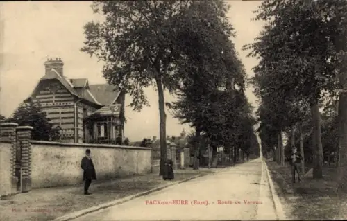 Ak Pacy sur Eure Eure, Route de Vernon