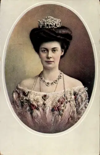 Künstler Ak Kronprinzessin Cecilie von Preußen, Portrait, Diadem, Collier