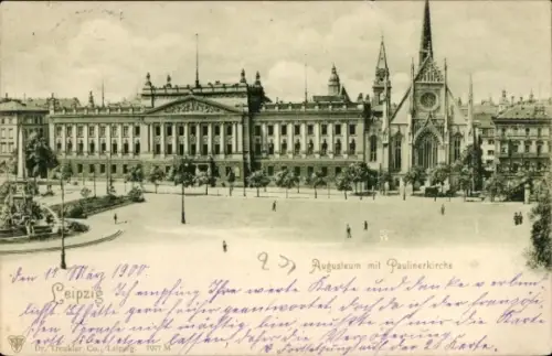Ak Leipzig, Augusteum, Paulinerkirche, s Gebäude,  alte 