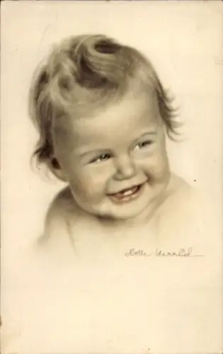 Künstler Ak Herrlich, Lotte, Kinderköpfe