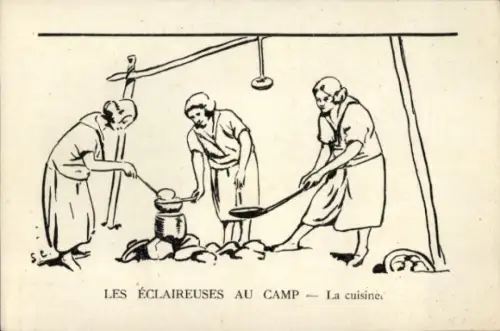 CPA Les Eclaireuses au Camp, La Cuisine