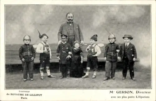 Ak Royaume de Liliput, Verkleidete Liliputaner, Direktor M Gerson