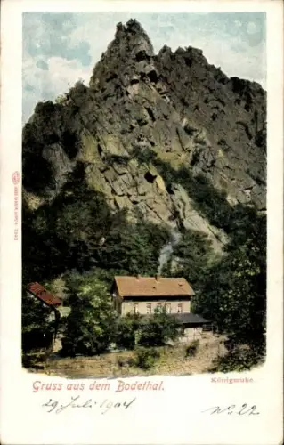 Ak Thale im Harz, Bodetal, Königsruhe