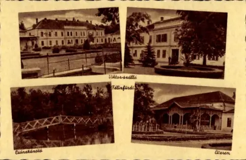 Ak Băile Felix Bad Felix Félixfürdő Rumänien, Teilansichten, Viktor-szallo, Csonakazoto, Etterem