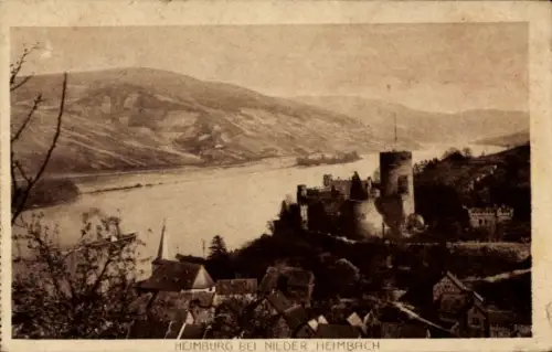 Ak Heimburg b. Nieder Heimbach, Panorama