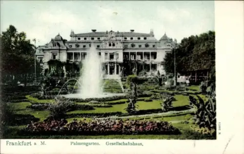 Ak Frankfurt am Main, Palmengarten, Gesellschaftshaus