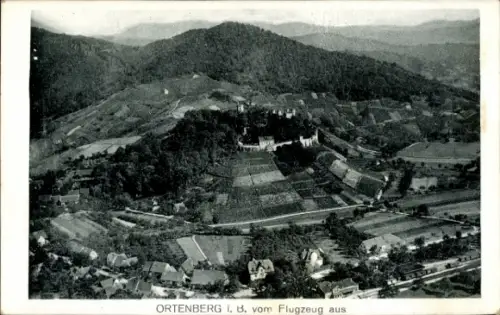 Ak Ortenberg in Baden, Fliegeraufnahme