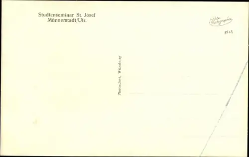 Ak Münnerstadt in Unterfranken Bayern, Studienseminar St. Josef