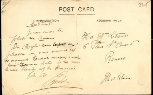 Ak Französisches Kriegsschiff Du Chayla