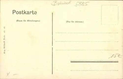 Ak Schalksmühle im Sauerland, Volmetal, Bahnhof