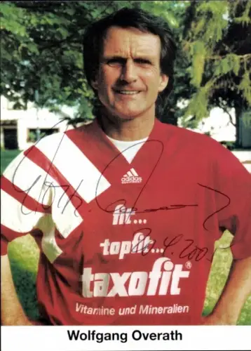 Autogrammkarte Fußballer Wolfgang Overath, 1. FC Köln, Autogramm
