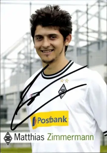 Autogrammkarte Fußballer Matthias Zimmermann, Borussia Mönchengladbach, Autogramm