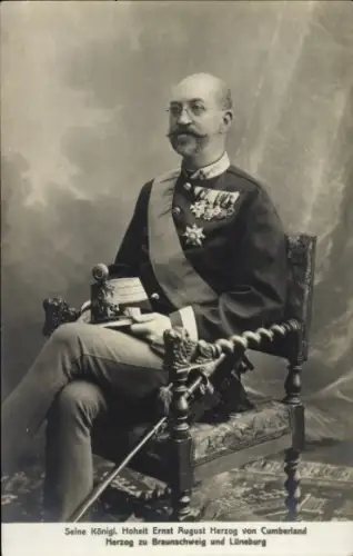 Ak Herzog Ernst August von Braunschweig und Lüneburg, Herzog von Cumberland, Portrait in Uniform