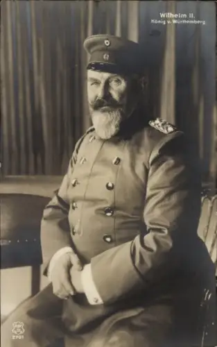 Ak König Wilhelm II. von Württemberg, Portrait in Uniform